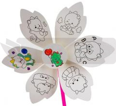 Wiatraczek Tinting do kolorowania dino