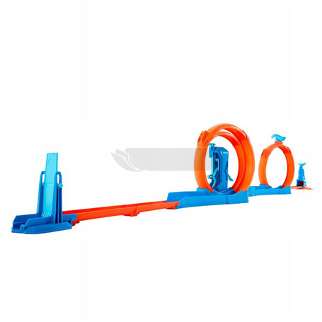 HOT WHEELS TRACK CREATOR ZESTAW Tor wyścigowy Trzy pętle + autko JDW39