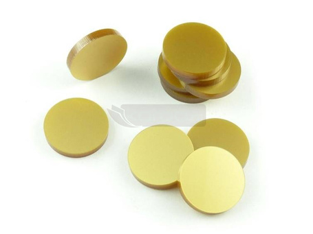 Znaczniki akryl złote okrągłe 22x3mm 10szt