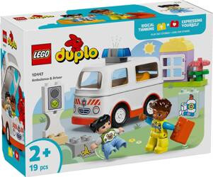 LEGO DUPLO 10447 Karetka z kierowcą, zestaw klocków dla dzieci +2 lat