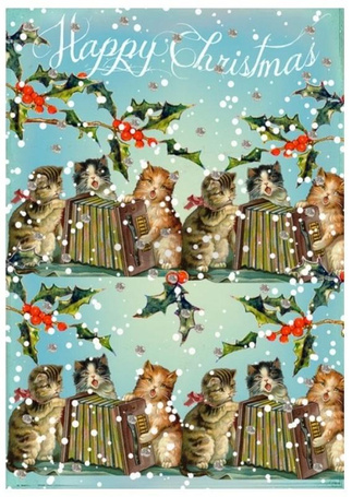 Karnet B6 brokat z kopertą Święta Anioł