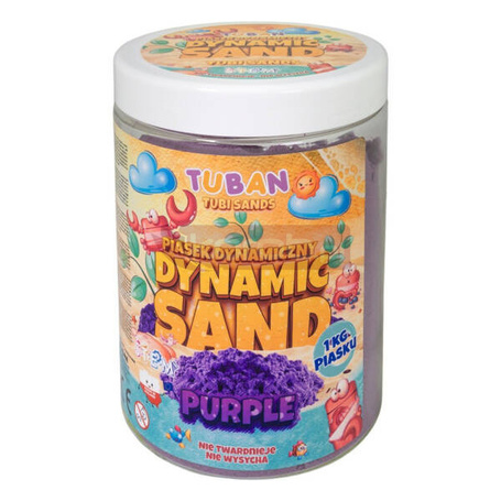 Piasek dynamiczny 1kg fioletowy