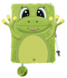 Pamiętnik A5/96K z kłódką 3D Happy frog