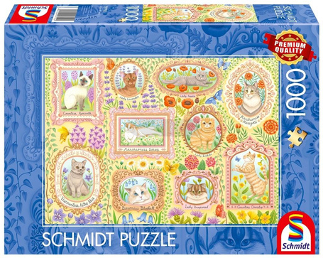 Puzzle PQ 1000 Portrety kociej socjety G3