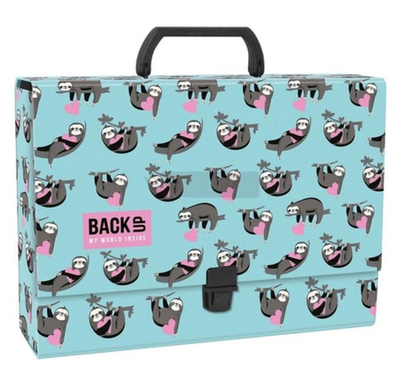 Teczka twarda z rączką BackUp Leniwce DERFORM