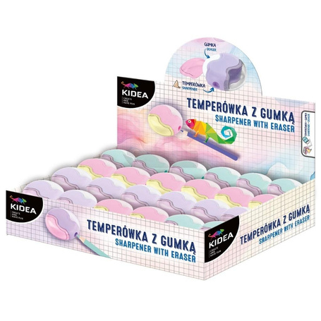 Temperówka z gumką (24szt) KIDEA