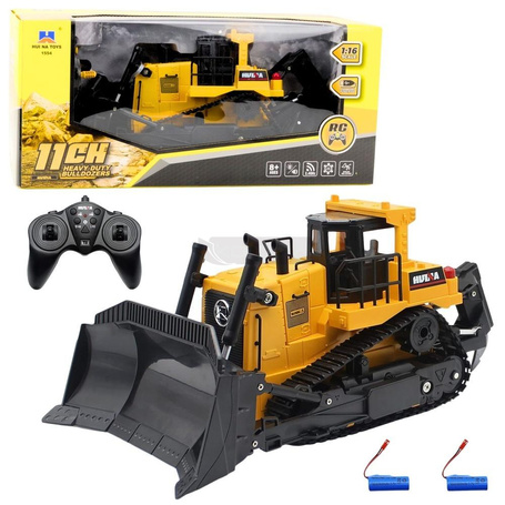 Spychacz buldożer R/C żółty 1:16
