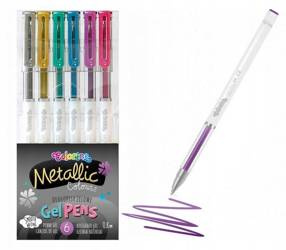 COLORINO DŁUGOPISY ŻELOWE 6 KOLORÓW METALICZNE 80936