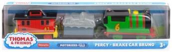 TOMEK I PRZYJACIELE Pociąg Percy & Brake Car Bruno z wagonikiem HHN44