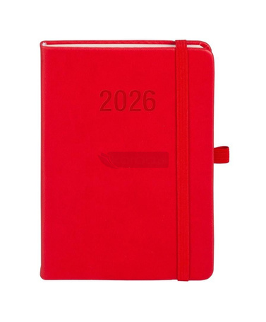 Kalendarz 2026 B6 Memofix TDW czerwony