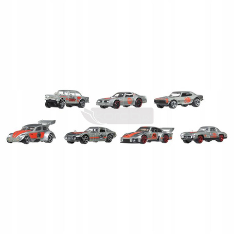 HOT WHEELS Silver Series zestaw 7 autek Klasyki ZAMAC Mattel 80-lecie JHF01