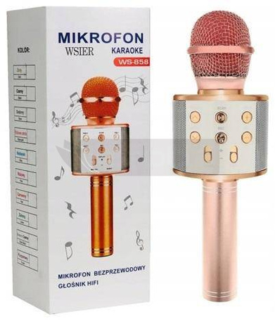 Mikrofon bezprzewodowy rose gold