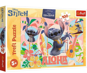 Puzzle 100 Stitch i przyjaciele w akcji