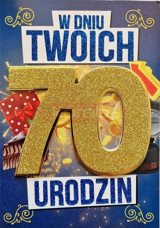 Karnet Urodziny 70 męskie