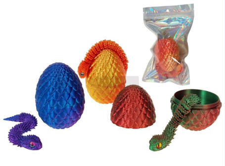 Jajo z wężem 12cm MIX