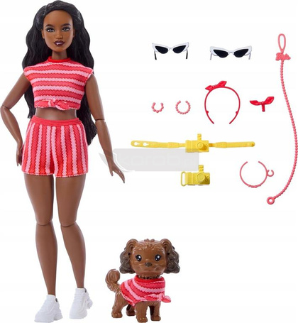 LALKA BARBIE TWINNING LOOK lalka Barbie i piesek w ubranku JFP37