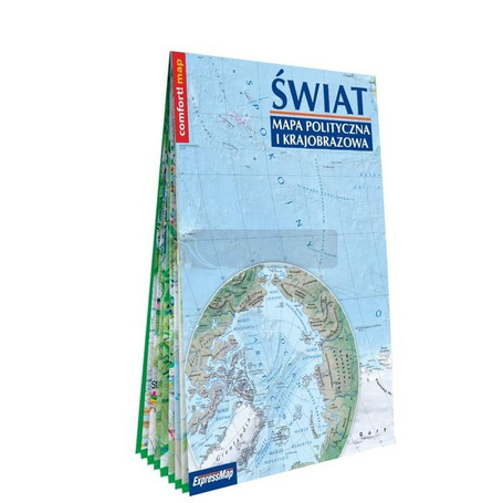 Świat mapa XXL polityczna i krajobrazowa
