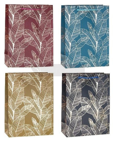 Torebka ozdobna 18x24x8cm hot-stamp mix ROZETTE
