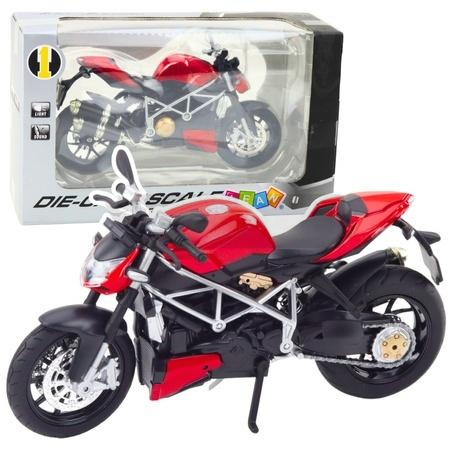 Motocykl metalowy ze światłem i dźwiękiem 1:12