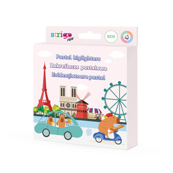 Zakreślacz Eko Kapibara pastel 4szt