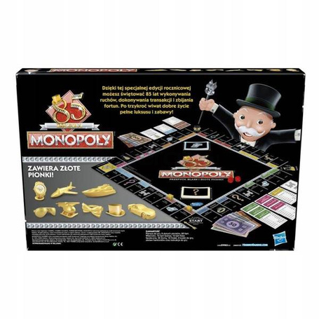 MONOPOLY EDYCJA SPECJALNA 85 ROCZNICA złote pionki