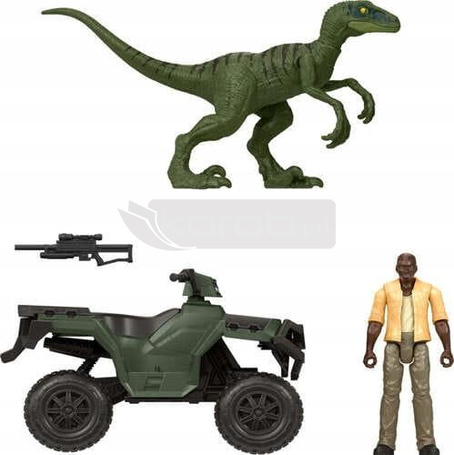 JURASSIC WORLD LEGACY COLLECTION DINOZAUR Velociraptor, Quad ATV, Barry HTP62