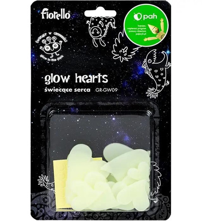 Ozdoby fluorescencyjne Serca mix 24szt