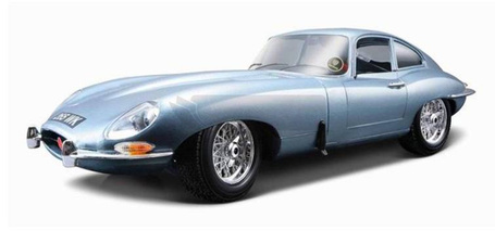 Jaguar E Coupe 1961 Silver Blue 1:18 BBURAGO