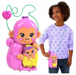 LALKA POLLY POCKET TOREBKA MAŁPKA zestaw do zabawy dla dzieci +4 lata HWP04
