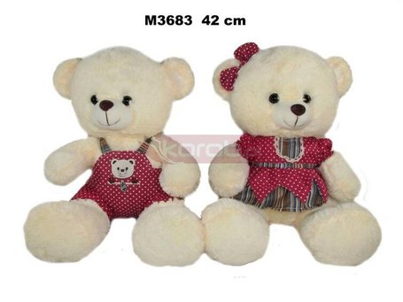 Miś w ubranku 42cm MIX