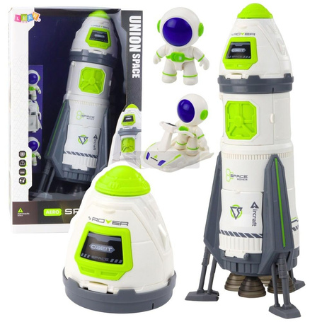 Statek kosmiczny z astronautami światło dżwięk