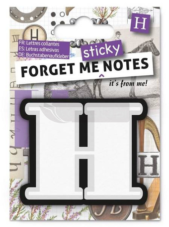 Forget me sticky notes kart samoprzylepne litera H