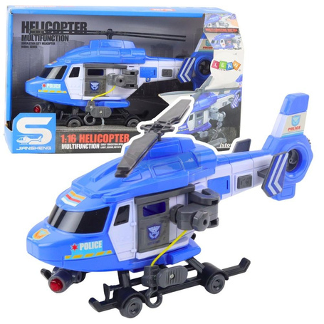 Helikopter policyjny akcesoria światło dżwięk 1:16