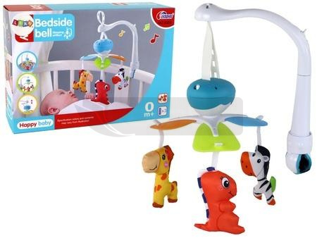 Karuzela do łóżeczka na baterie niebieska