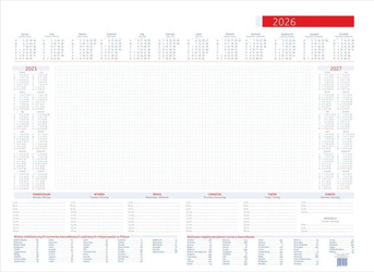 Kalendarz 2026 Biuwar B3 (52 karty)