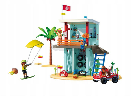PLAYMOBIL MY LIFE 71903 Wieża ratownicza i plażowy samochó, zestaw +4 lata
