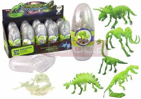 Świecący szkielet 3D dinozaury mamut w jajku