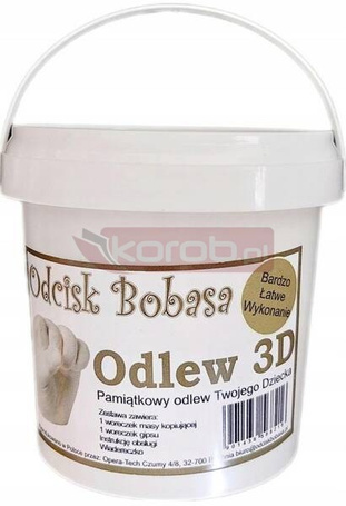 Odcisk Bobasa - Odlew 3D mały