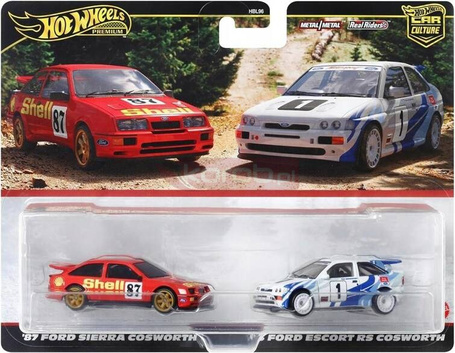 HOT WHEELS PREMIUM CULTURE CAR 2-pack 87 Ford Sierra / 93 Ford Escort HRR73