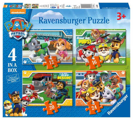 Puzzle 4w1 Drużyna Psi Patrol 