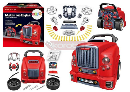 Zestaw majsterkowicza silnik ciężarówka czerwony