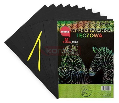 Wydrapywanka tęczowa A4 10 arkuszy WZ-02