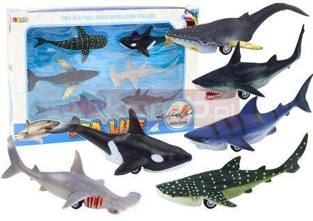 Figurki zwierzęta morskie na napęd frakcyjny 6szt