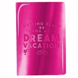 Notes A5 Barbie różowo-czarny z lustrzaną okładką