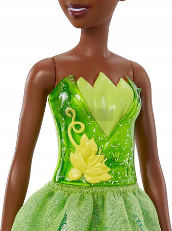 DISNEY PRINCESS LALKA KSIĘŻNICZKA TIANA w błyszczącym ubraniu HLW04