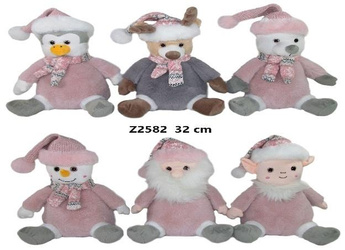 Zwierzęta świąteczne 32cm MIX