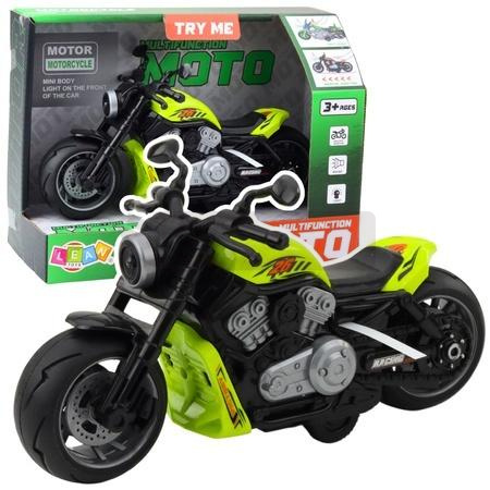 Motocykl na baterie zielony