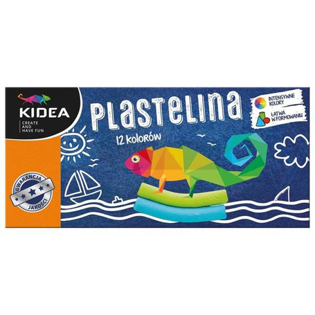 Plastelina 12 kolorów KIDEA