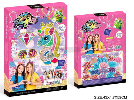 Zestaw koralików Jednorożec ponad 500szt