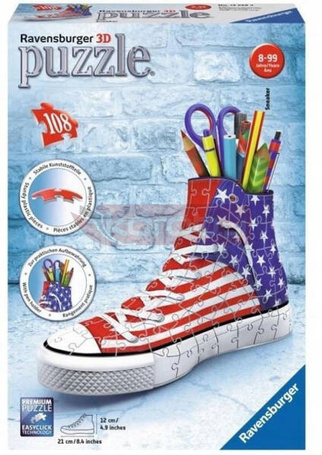 Puzzle 108 elementów 3D Amerykański Trampek